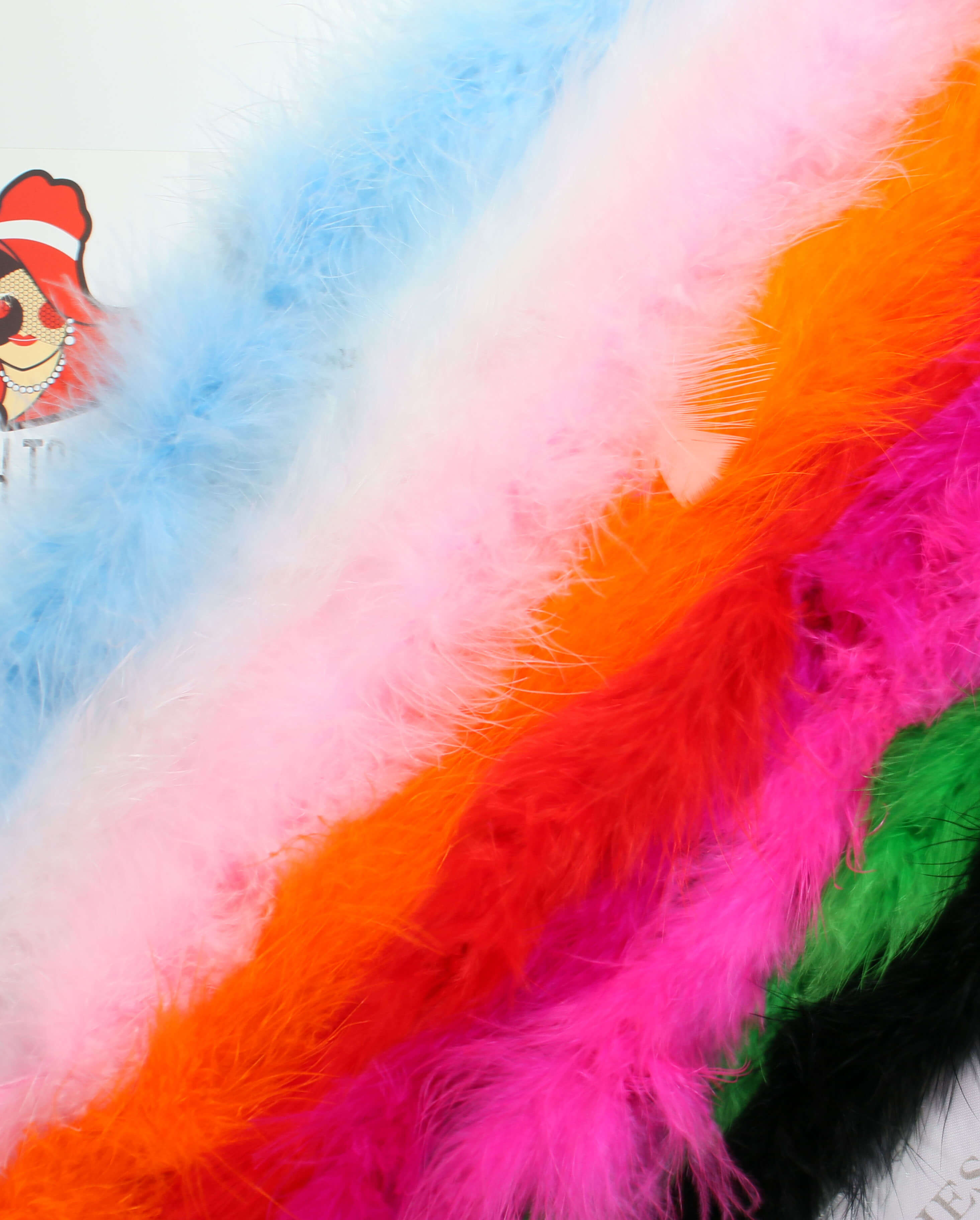 ขนมิ้งไม่มีดิ้น ขนาดยาว 2 เมตร สีฟ้าอ่อน