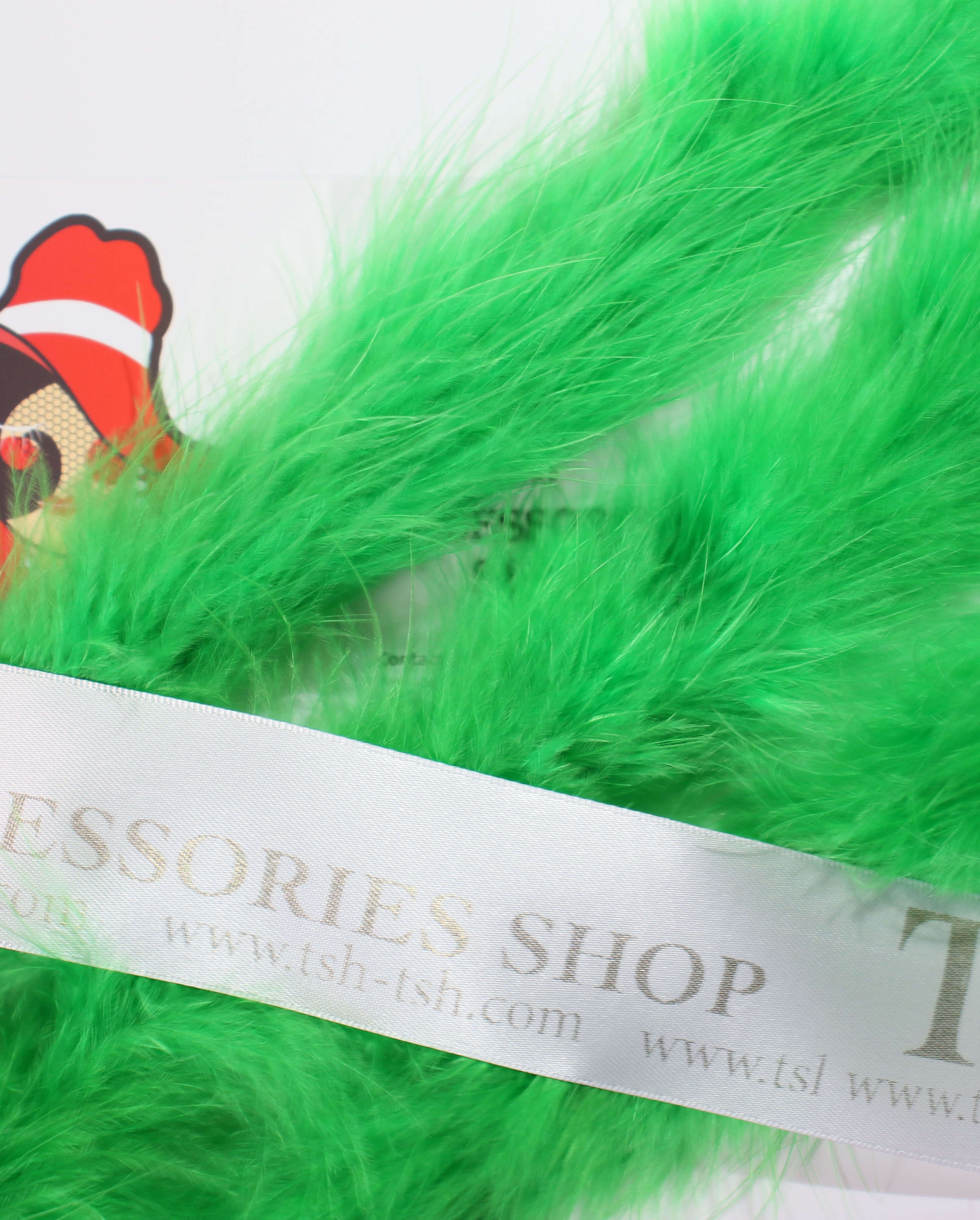 ขนมิ้งไม่มีดิ้น ขนาดยาว 2 เมตร สีเขียวตอง