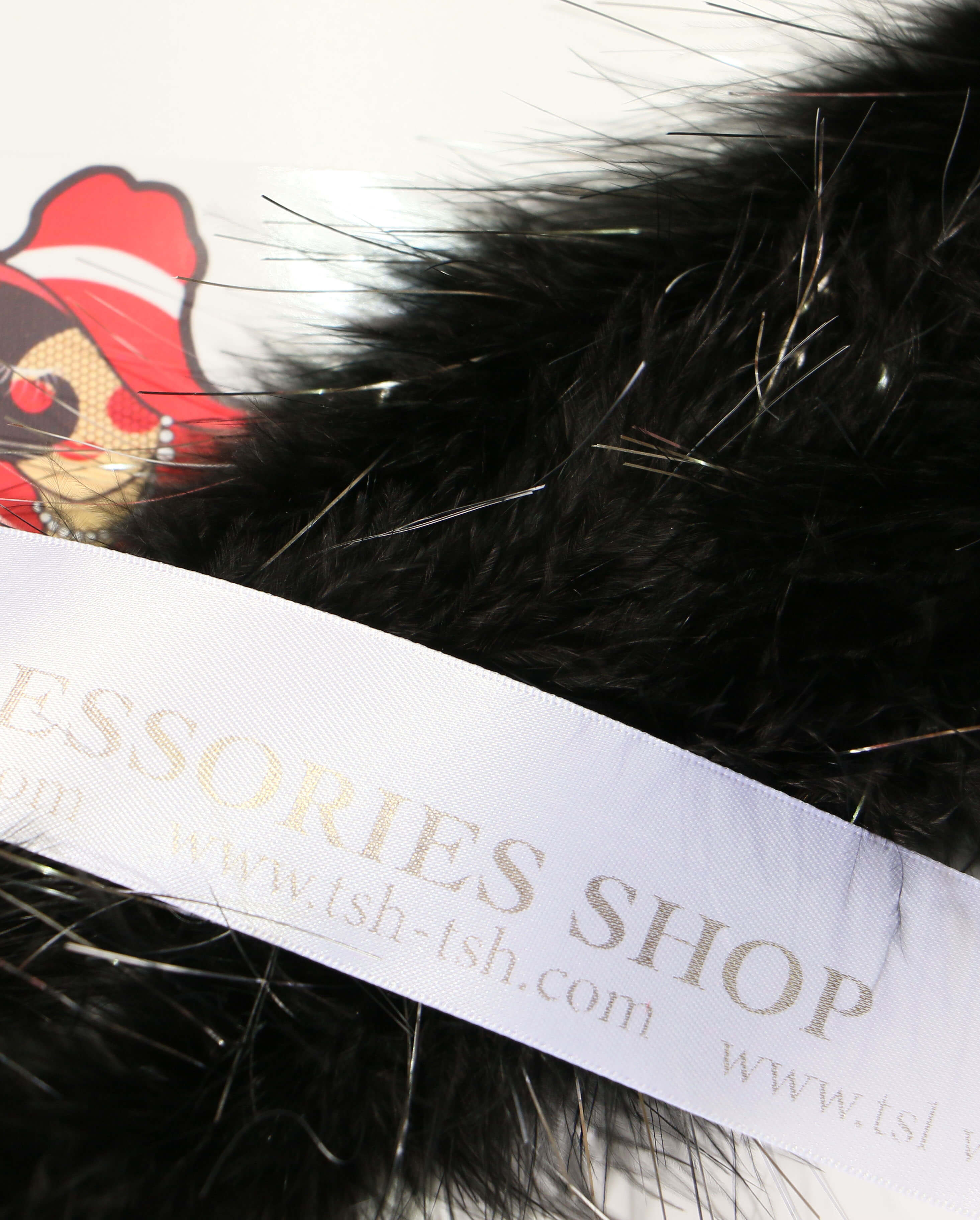 ขนมิ้งมีดิ้น ขนาดยาว 2 เมตร สีดำ