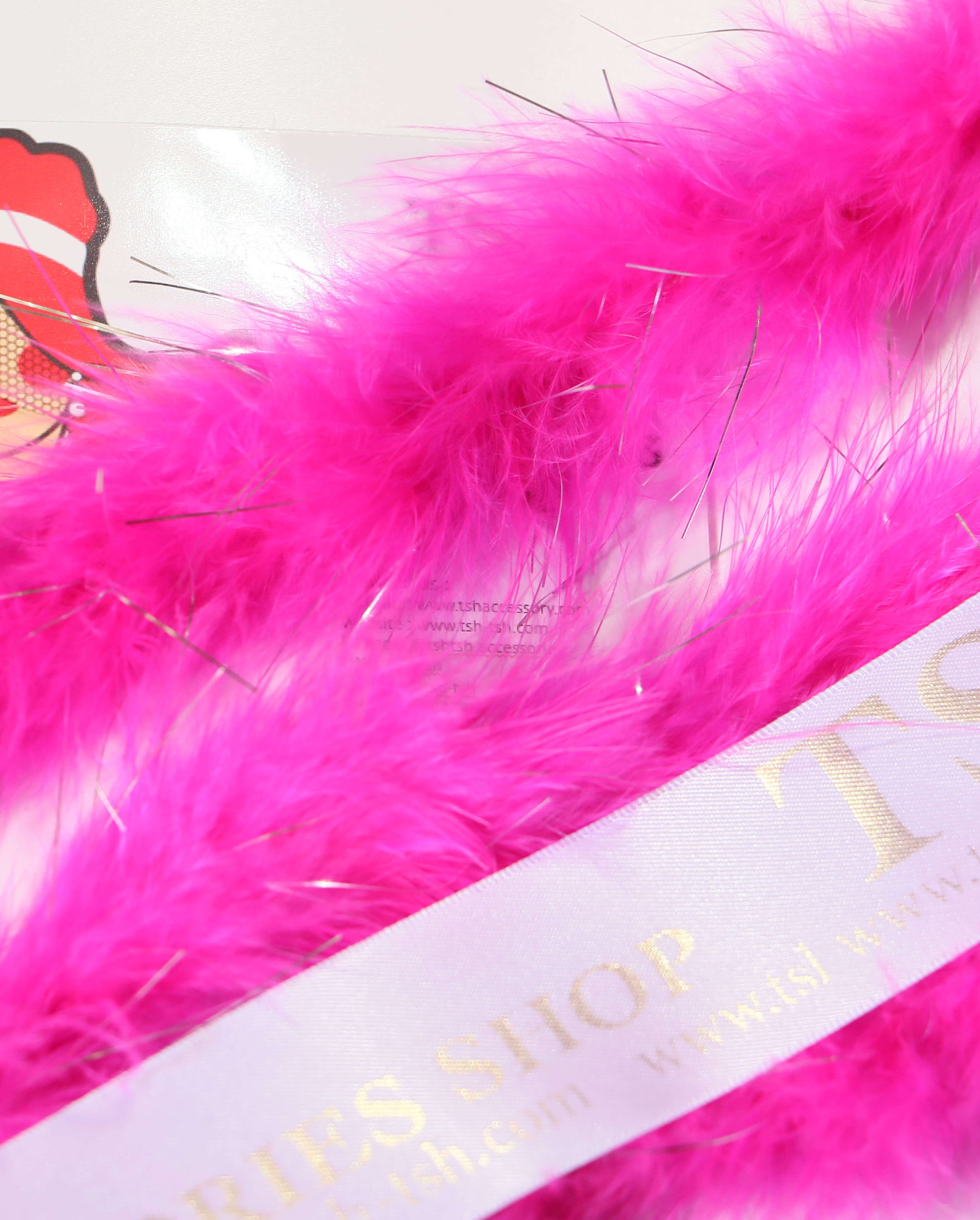 ขนมิ้งมีดิ้น ขนาดยาว 2 เมตร สีชมพูเข้ม