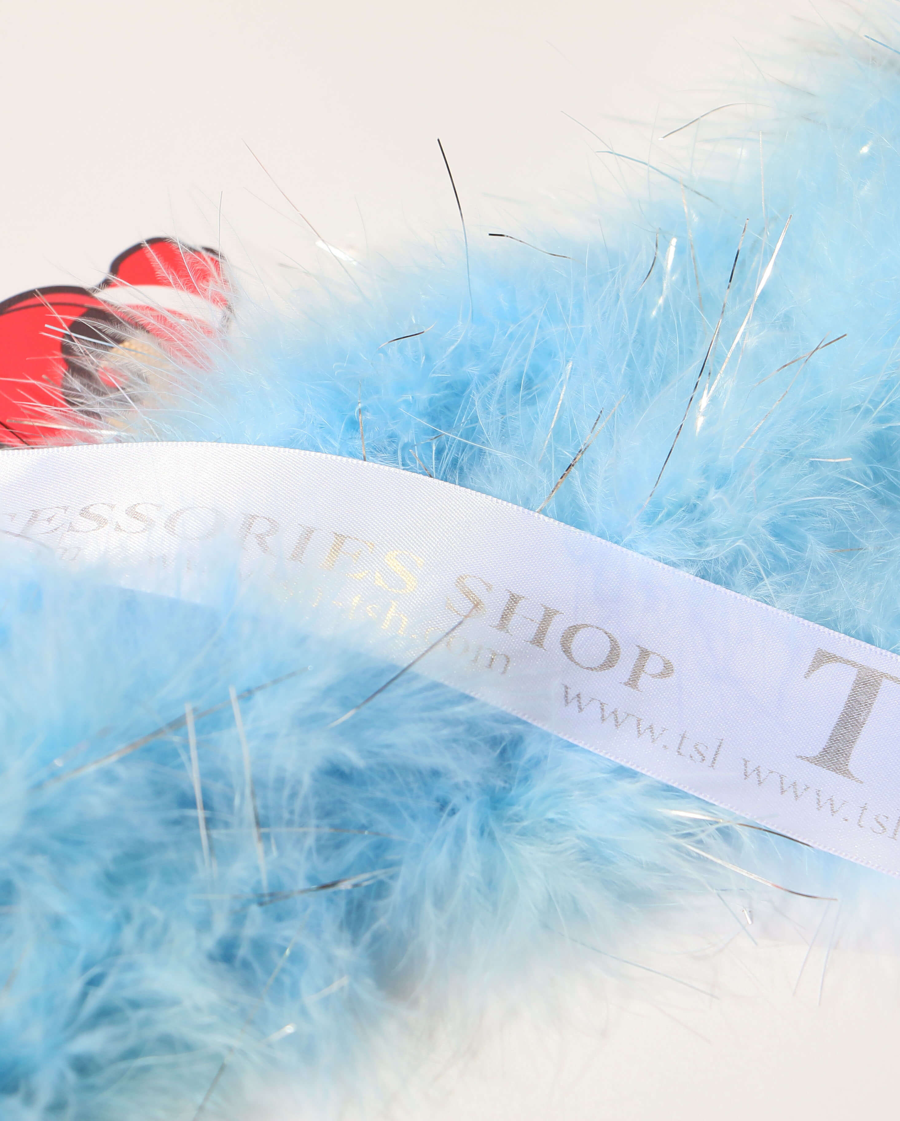 ขนมิ้งมีดิ้น ขนาดยาว 2 เมตร สีฟ้าอ่อน