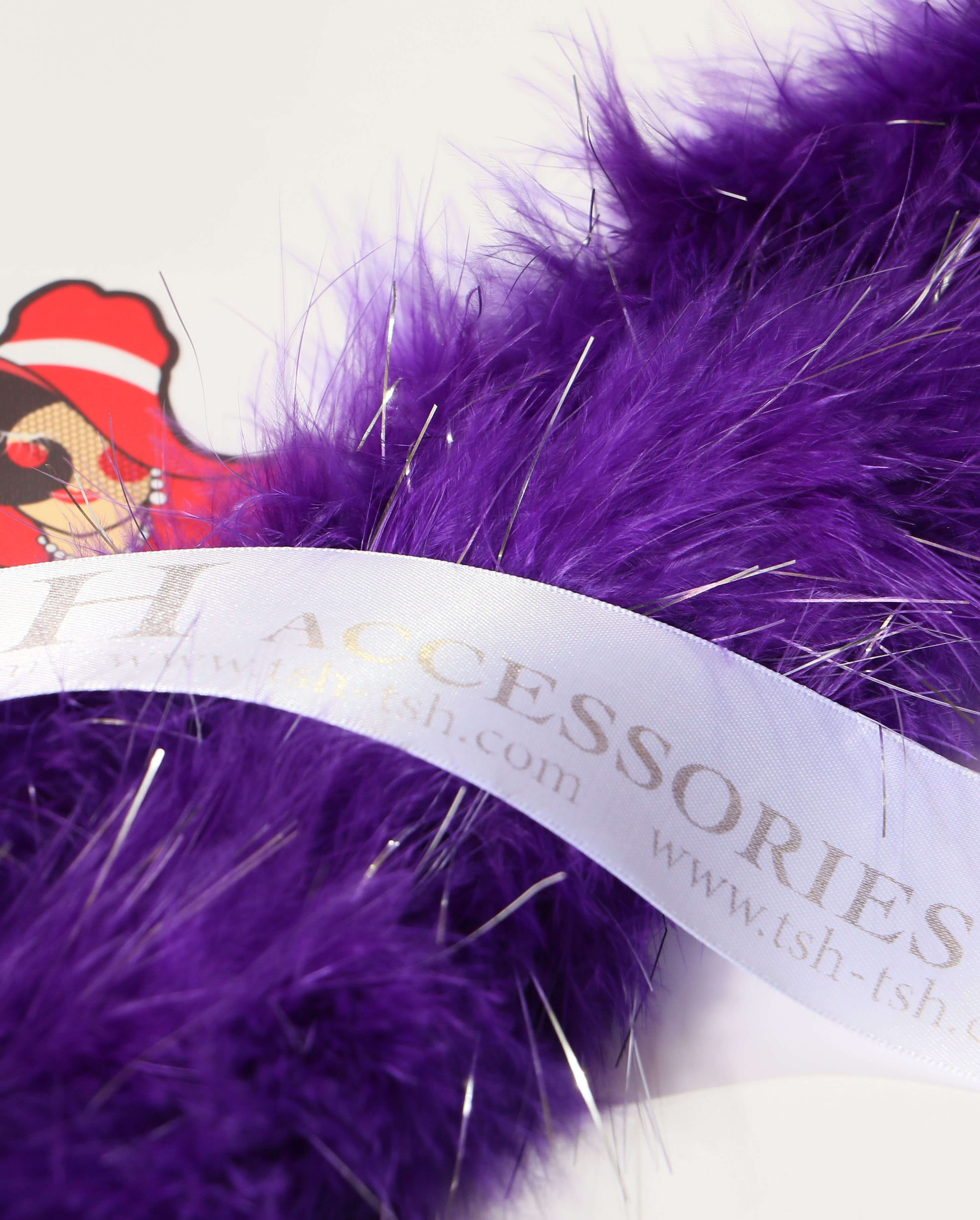 ขนมิ้งมีดิ้น ขนาดยาว 2 เมตร สีม่วงเข้ม