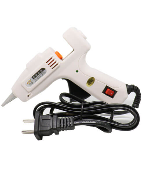 Hot Melt Glue Gun with Switch, Small Size 20 watts (NL310) White Color