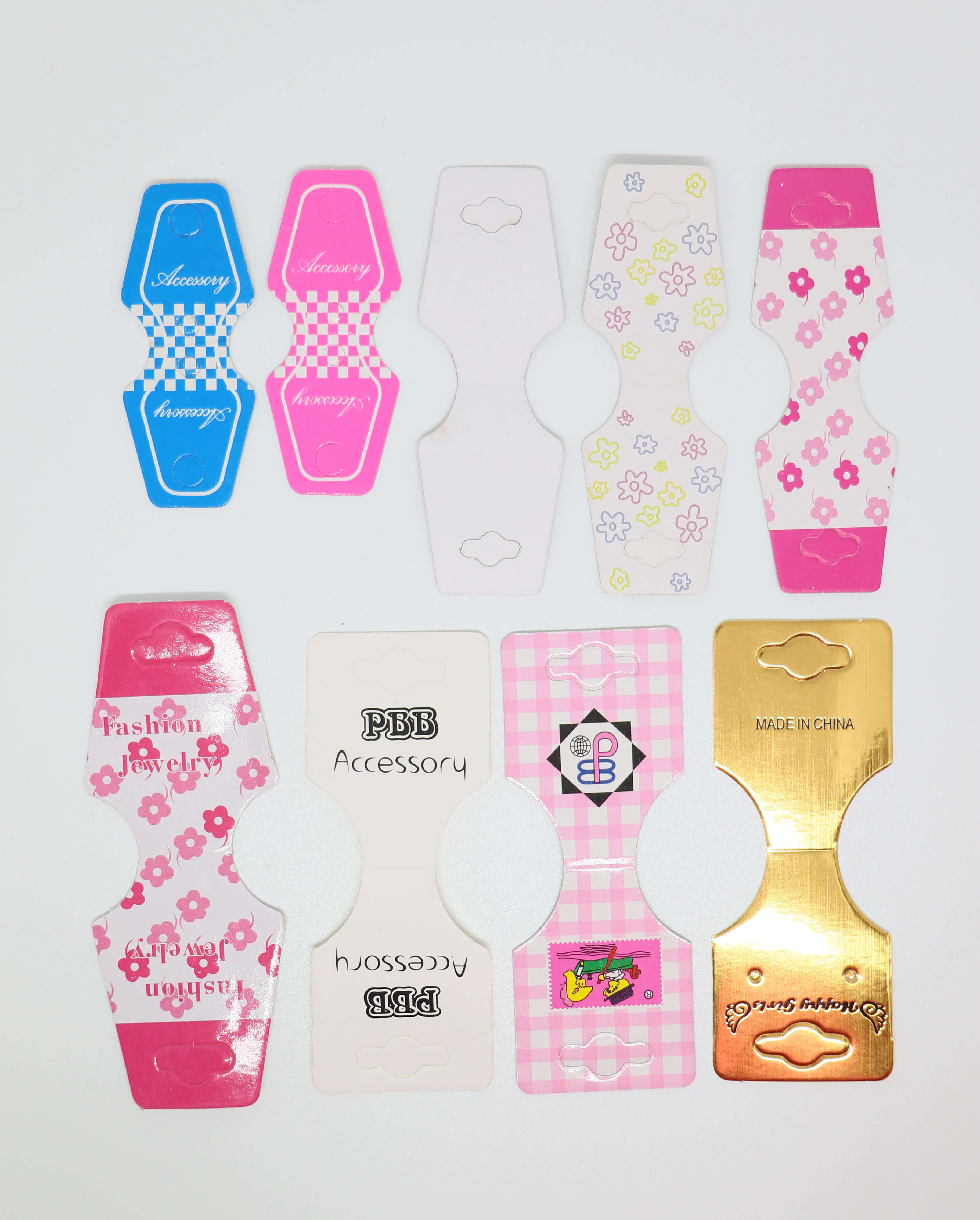 หัวกระดาษแพคแขวนพิมพ์ลาย Happy Girl สีทอง