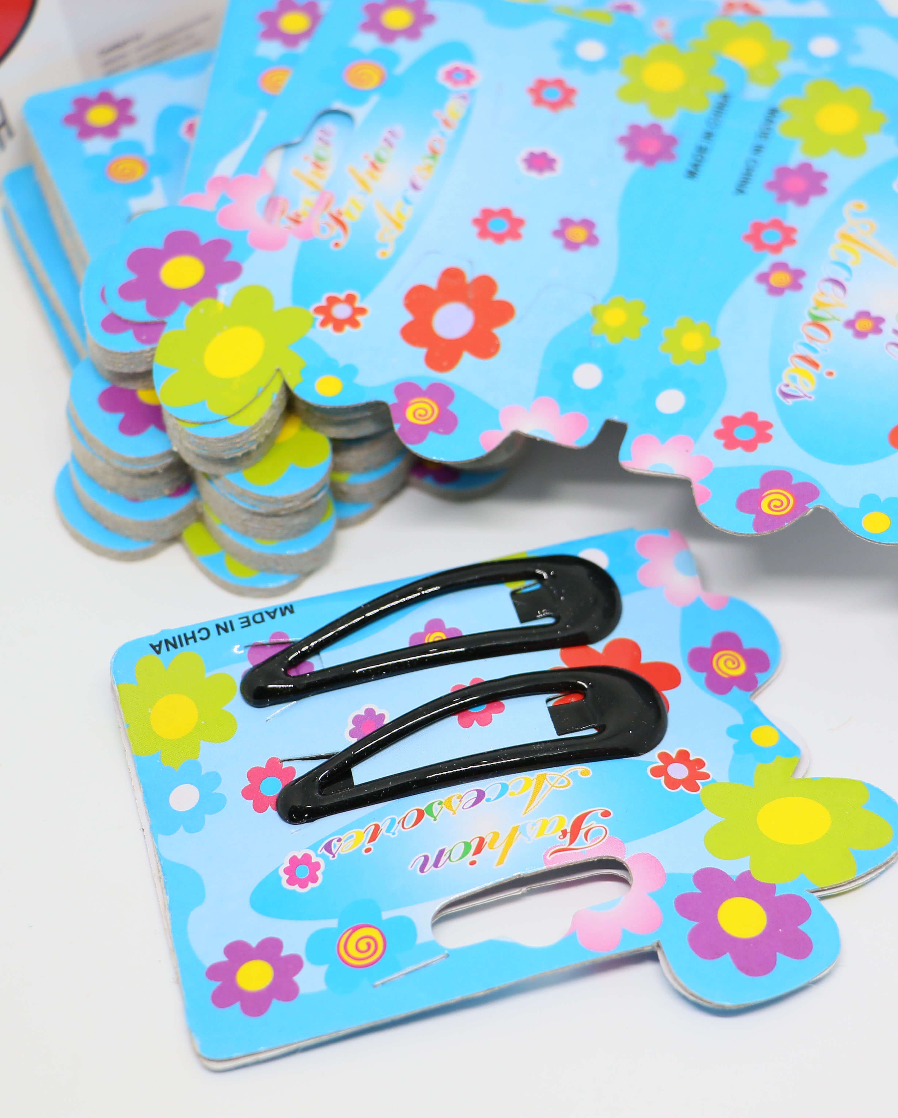 หัวกระดาษแพคกิ๊บทรงสี่เหลี่ยม สีฟ้าลายดอกไม้