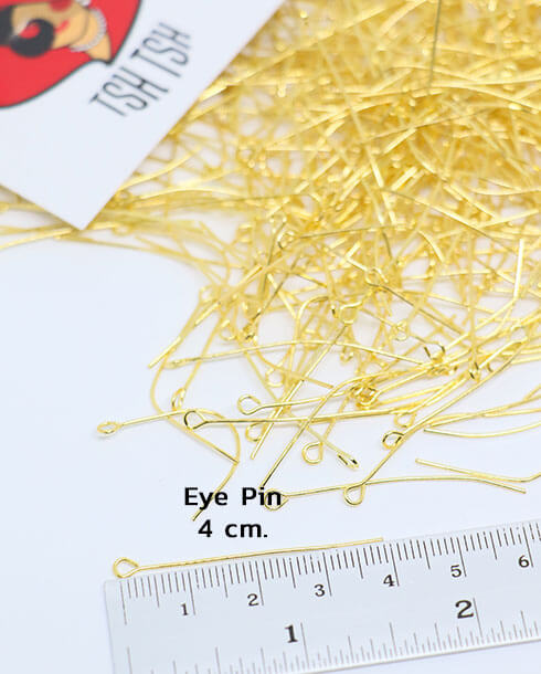 4 cm. Eye Pin Gold Color