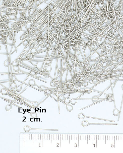 2 cm. Eye Pin Silver Color
