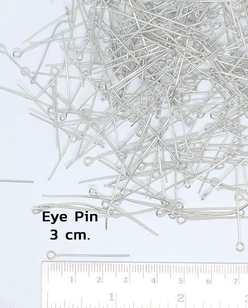 3 cm. Eye Pin Silver Color