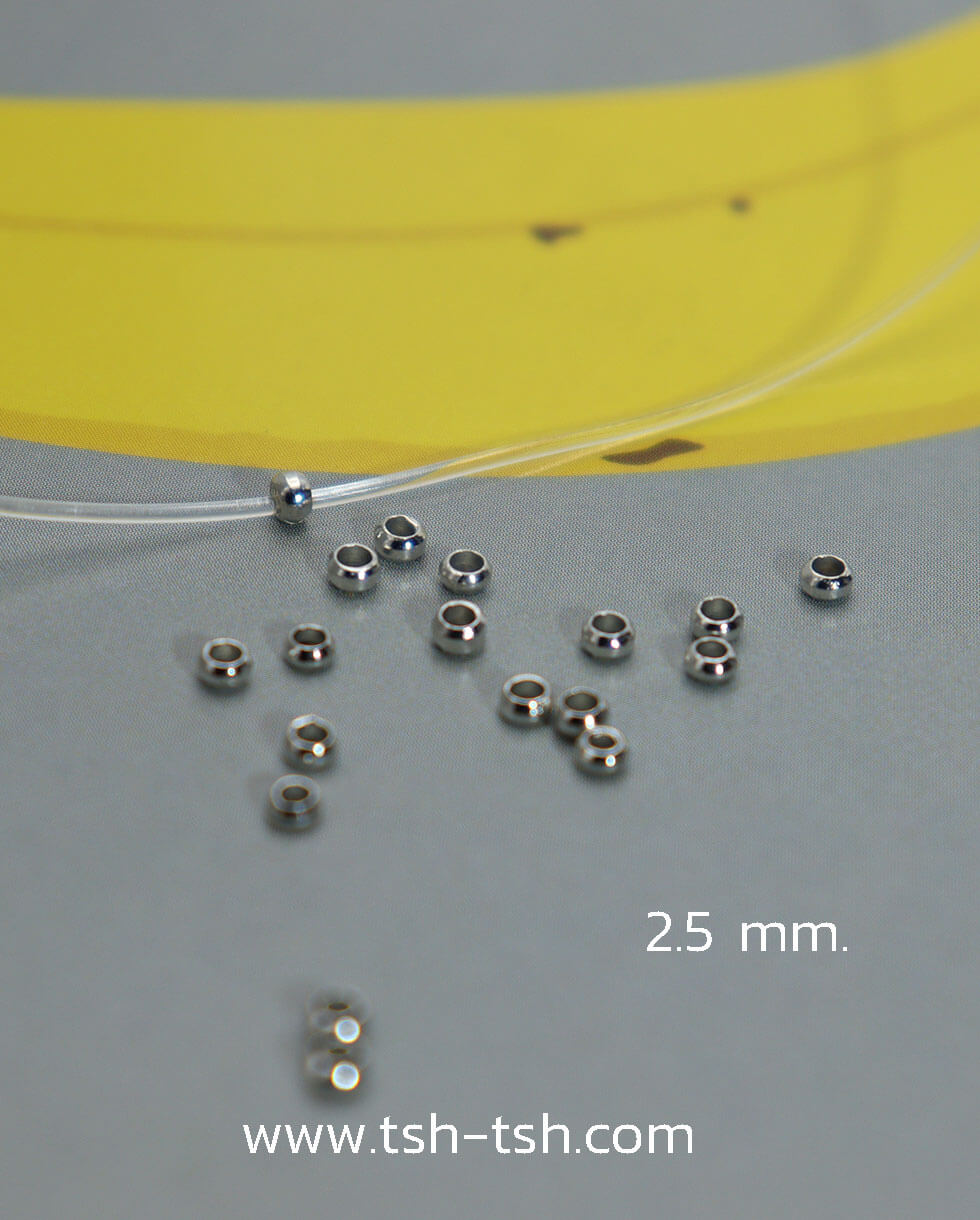 Crimps Silver Color 2.5 mm.
