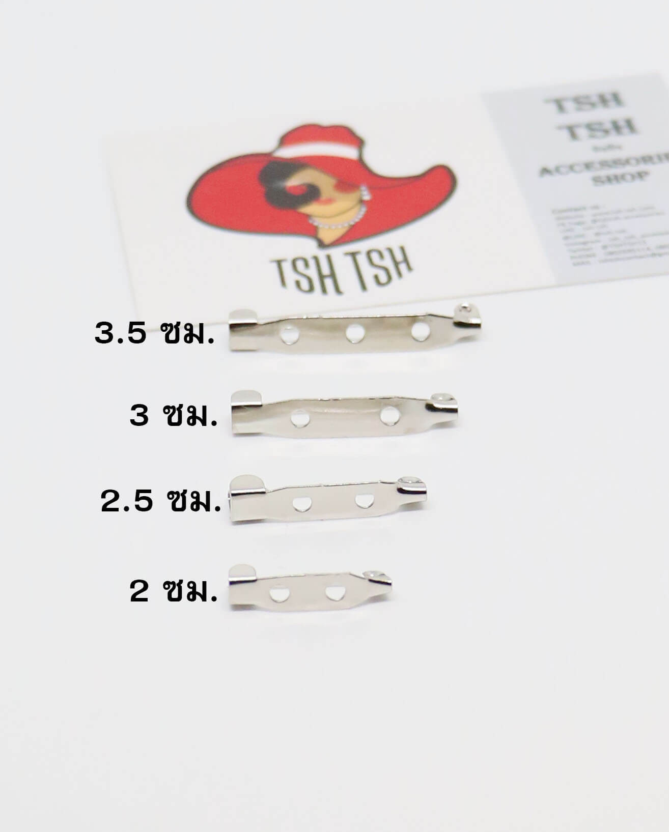 เข็มกลัดฐานแบน ขนาด 30 มิล