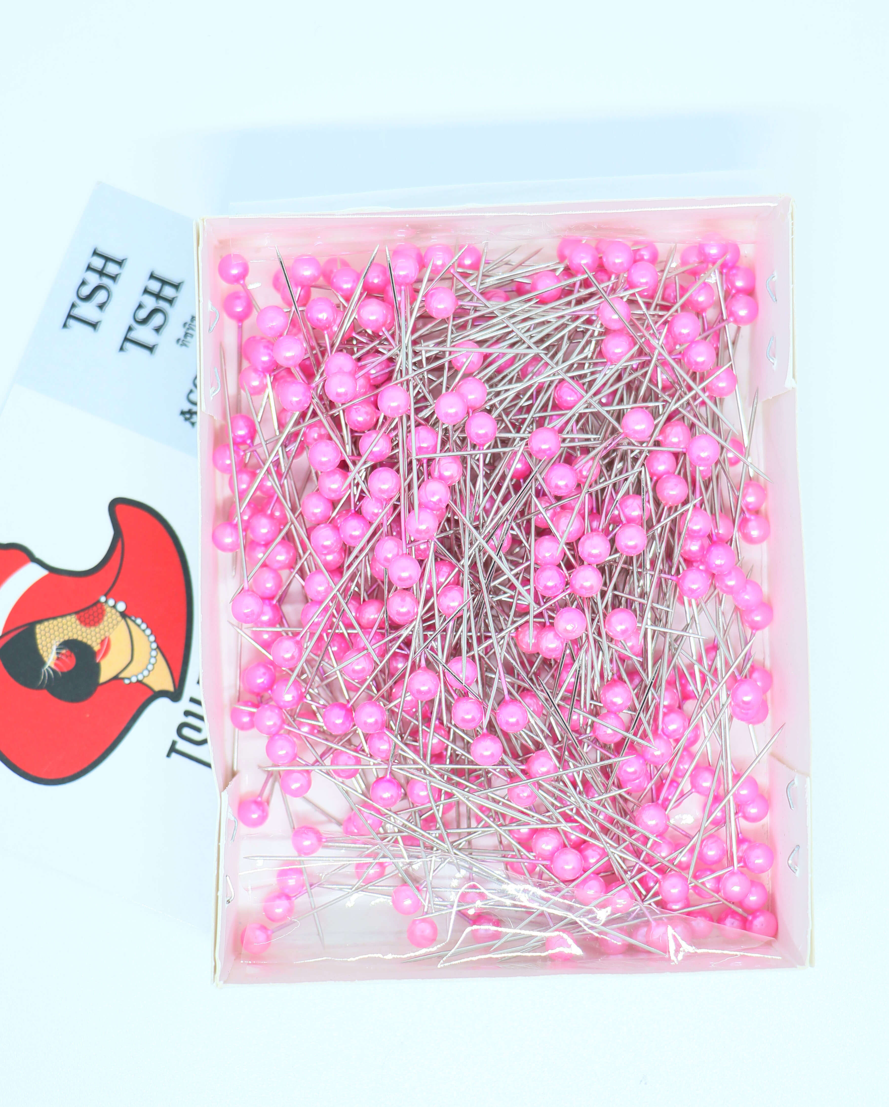 เข็มหมุด ขนาดยาว 1.5 นิ้ว สีชมพู