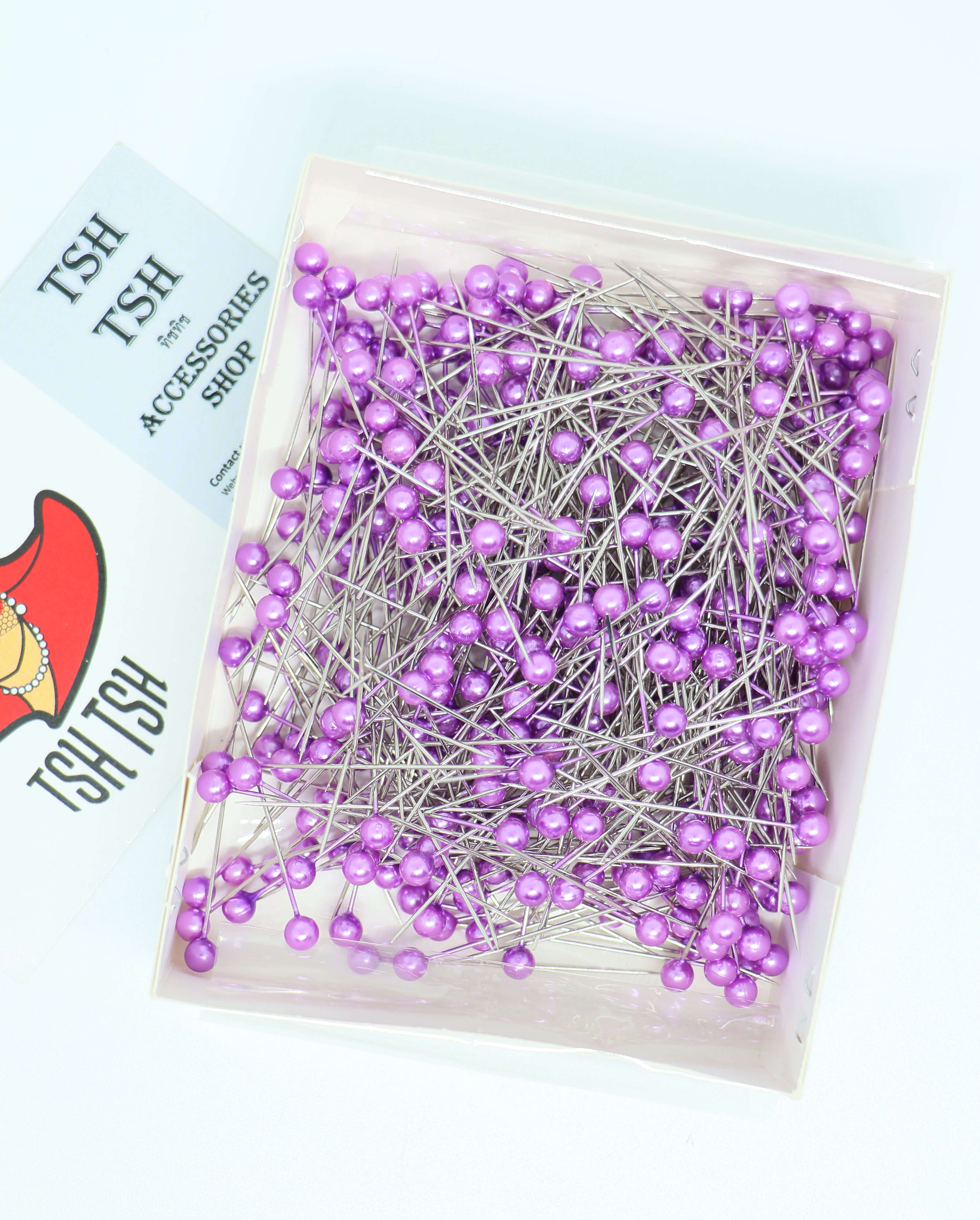 เข็มหมุด ขนาดยาว 1.5 นิ้ว สีม่วง