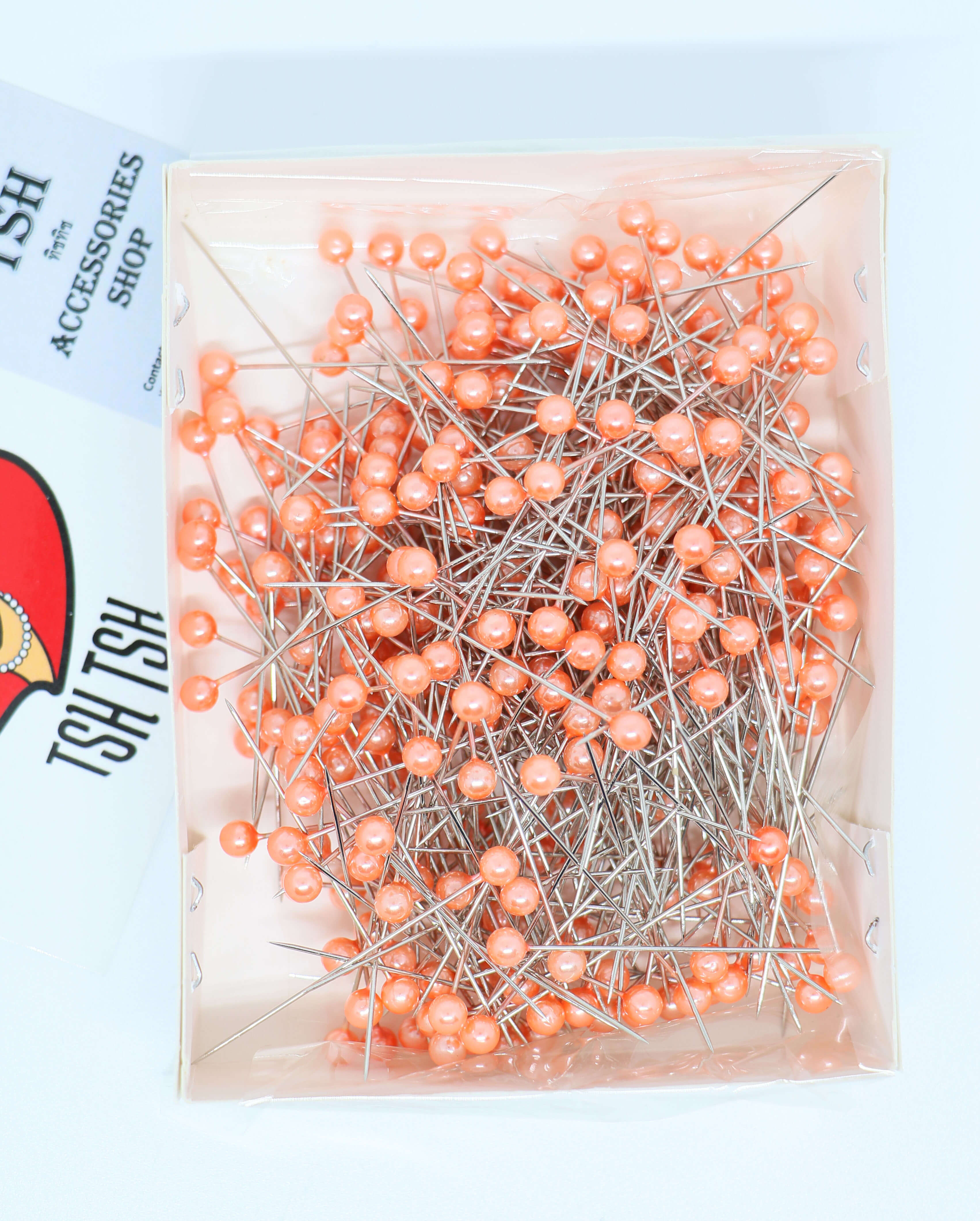 เข็มหมุด ขนาดยาว 1.5 นิ้ว สีส้ม