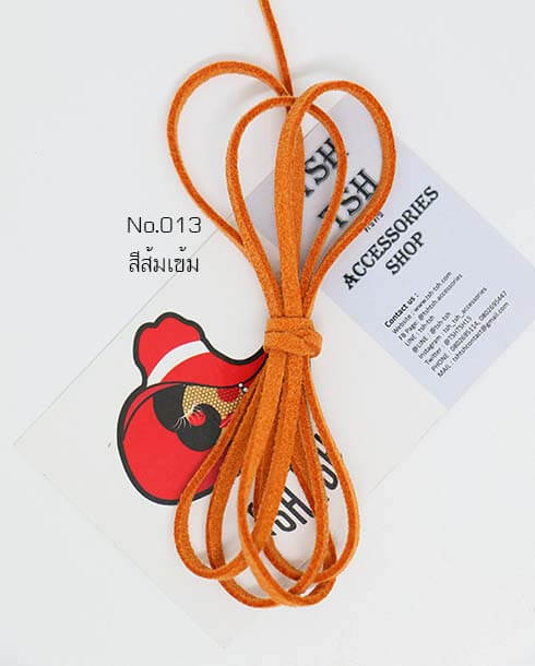 Leather String Burnt Orange Color 013