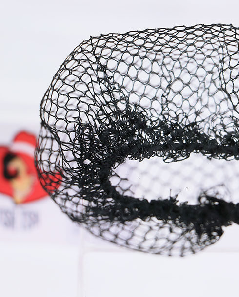 เน็ตคลุมมวย สีดำ แบบบาง