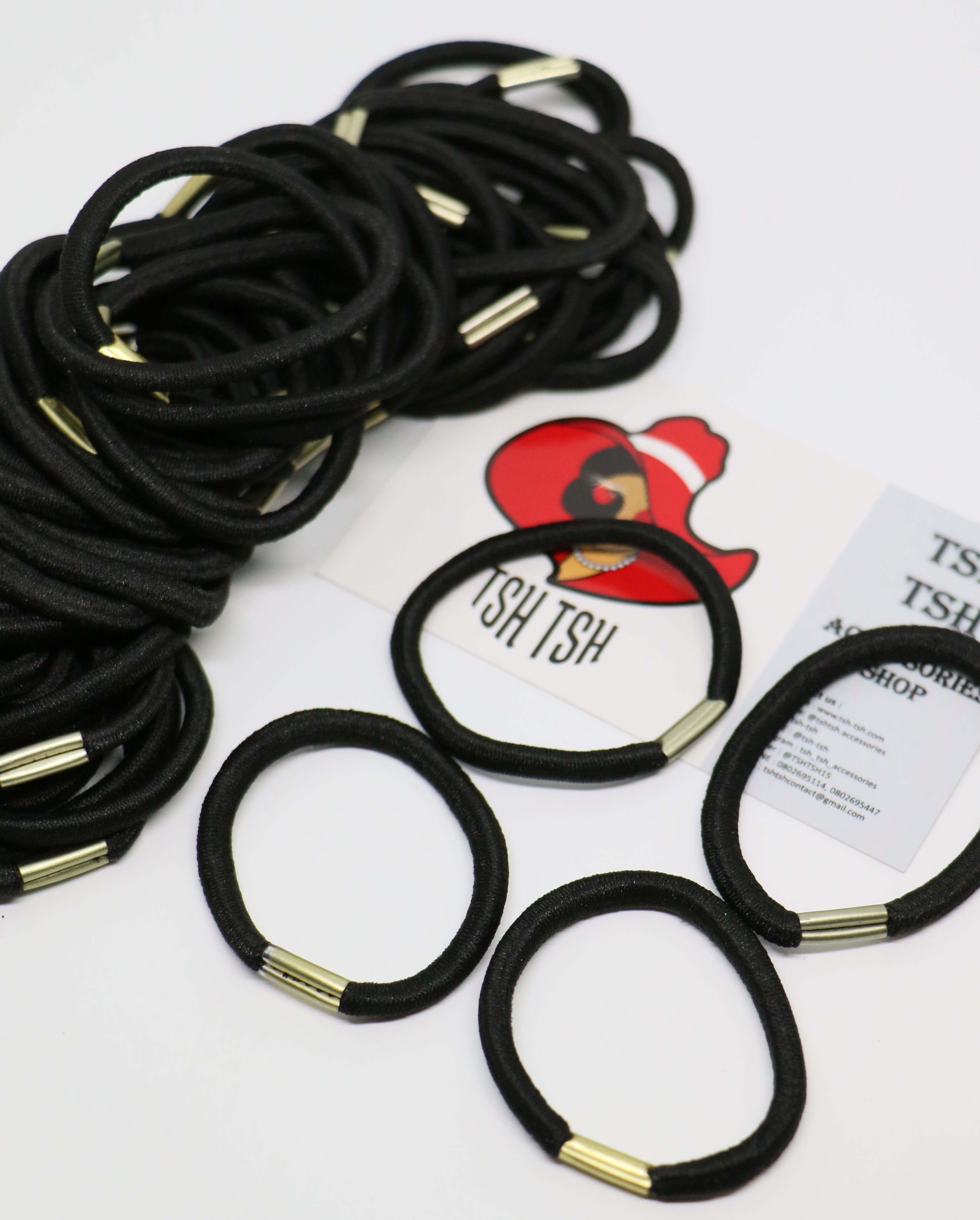 ยางรัดผมยางกลม ขนาด 4 ซม. สีดำ 0.4