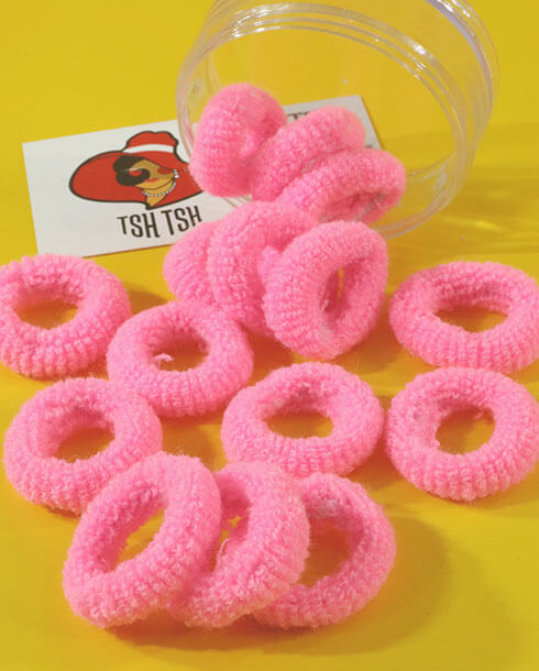 ยางรัดผมขนหนู สีชมพูอ่อน