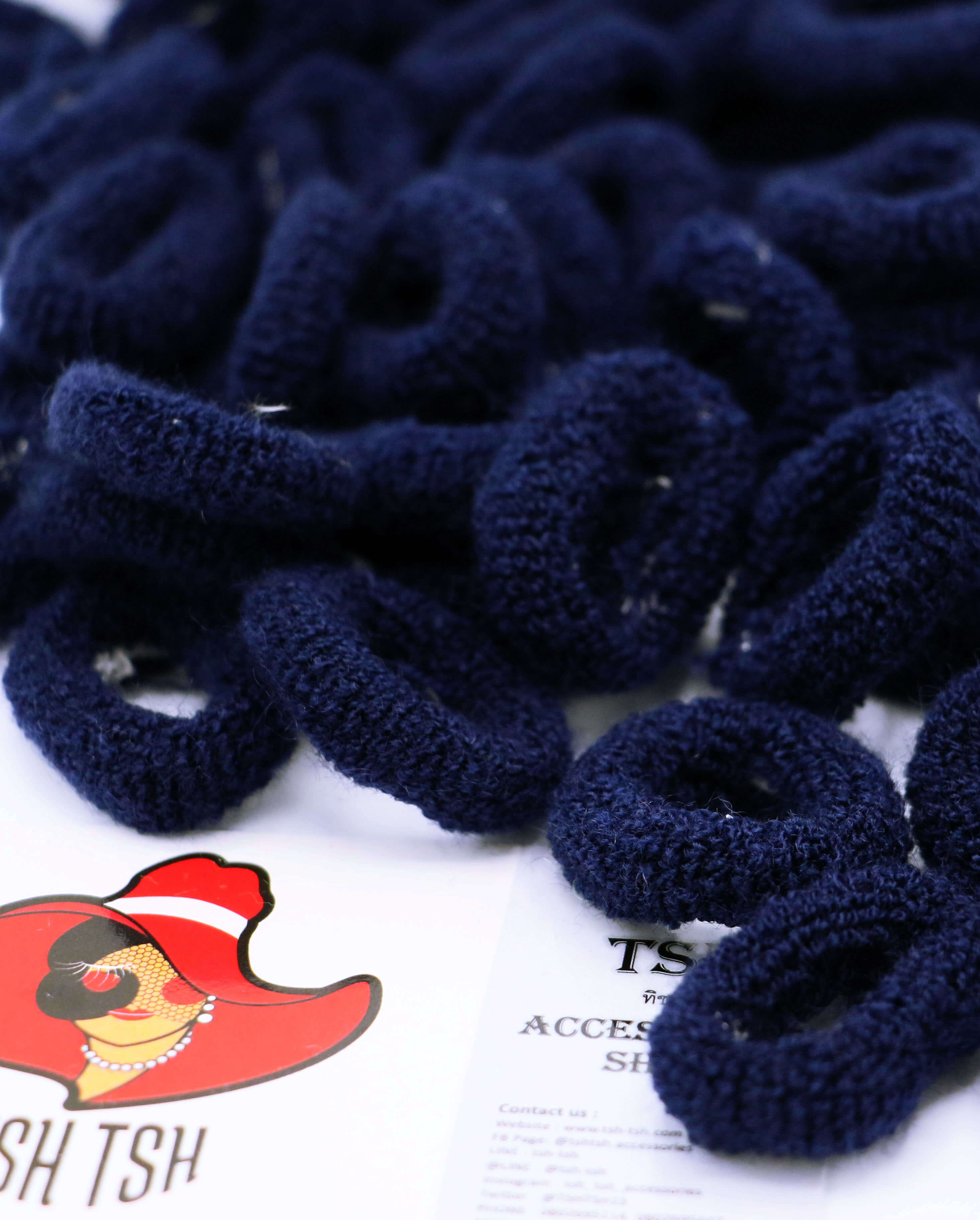 ยางรัดผมขนหนู สีกรมท่า