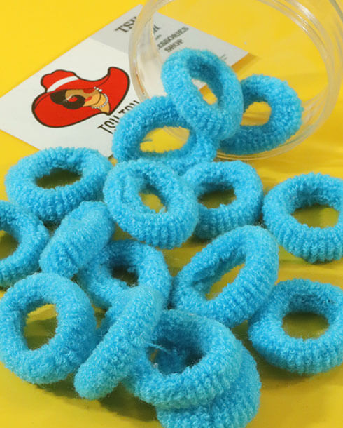 ยางรัดผมขนหนู สีฟ้าเข้ม