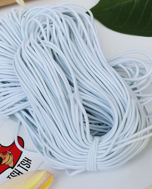 เอ็นยืด, ยางยืด, เอ็นร้อย, ไหมร้อย, เอ็นยืดเส้นกลม, elastic, elastic cord, ราคาส่ง, ราคาถูก, สำเพ็ง, เอ็น, อุปกรณ์ร้อยสร้อย