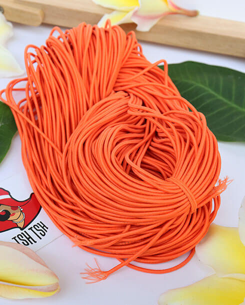 ยางยืดเส้นกลม สีส้ม 0.15