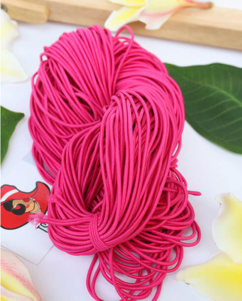 ยางยืดเส้นกลม สีบานเย็น 0.15