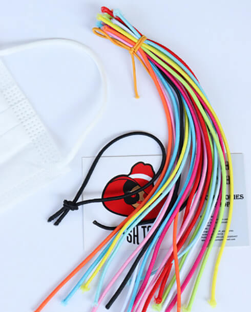 ยางยืดเส้นกลม คละสี แพ็คละ 20 เส้น 0.15