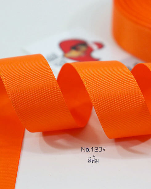 1 Inch Grosgrain Ribbon 50 Yards Orange Color No.123#