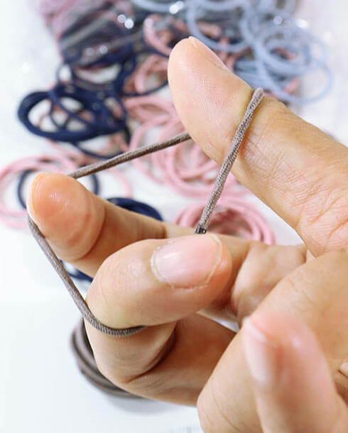 Elastic band, rubber band, girl hair band, wemen hair band, hair tie, hair string, accessories, baby hair band, DIY, handmade, decor, pony tail holder, hair braid, fabric strechy, retail, wholesale, craft, fashion, round elastic band, round cord, Resilience Rubber Band Hair Accessories