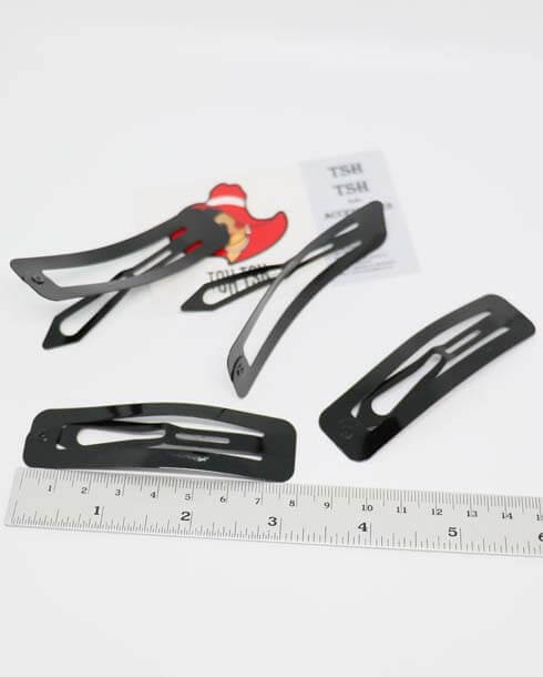 กิ๊บเป๊าะแป๊ะทรงสี่เหลี่ยม จัมโบ้ ขนาด 8 ซม. สีดำ