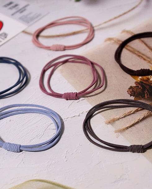 ยางรัดผมยางวง 3 เส้น คละสีหวาน วงขนาดใหญ่