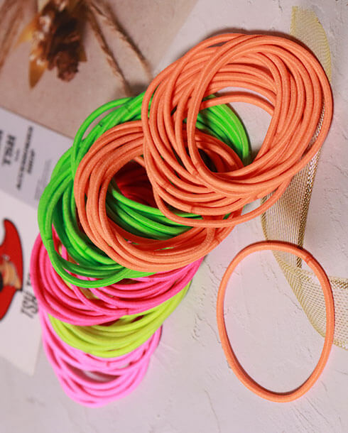 ยางรัดผมยางกลม ขนาด 0.2 คละสีสะท้อนแสง วงขนาดใหญ่