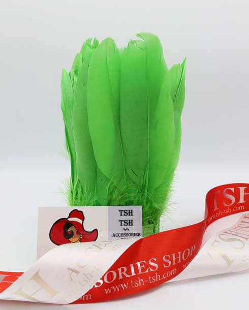 Feather Fringe Sewing Trim Green