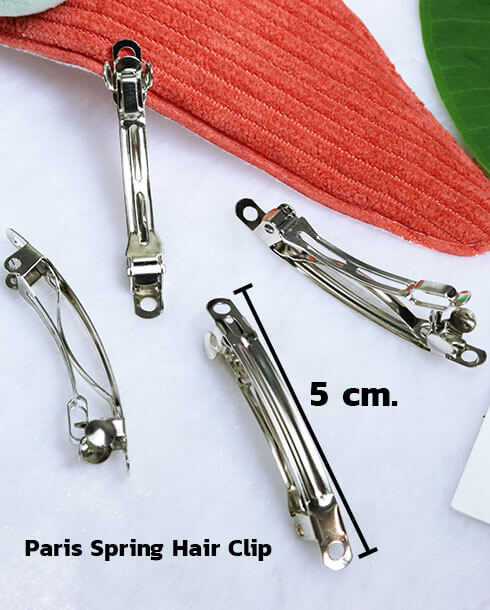 5 cm. Paris Spring Hair Clip Silver Color