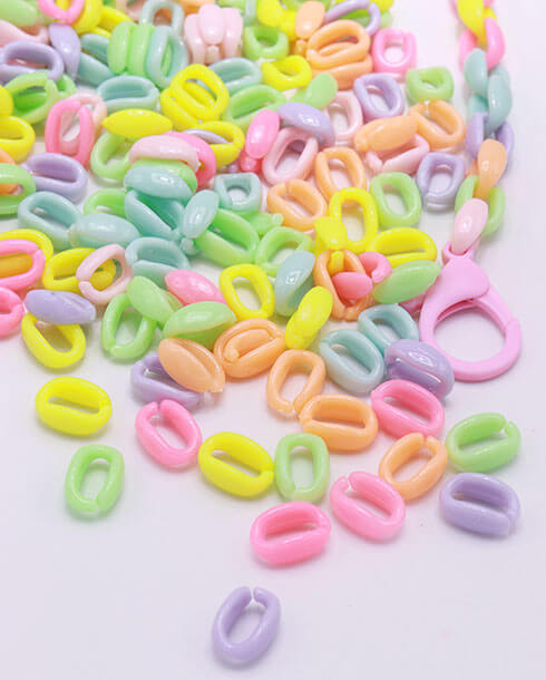 Beads Necklace Assorted Pastel Colors