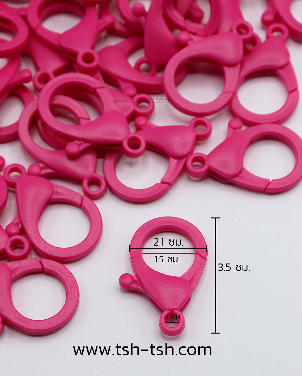 Plastic Buckle Snap Hook Fuchsia Color