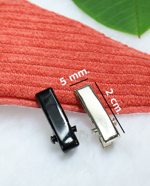 กิ๊บปากเป็ดสี่เหลี่ยม 2 ซม. สีเงิน