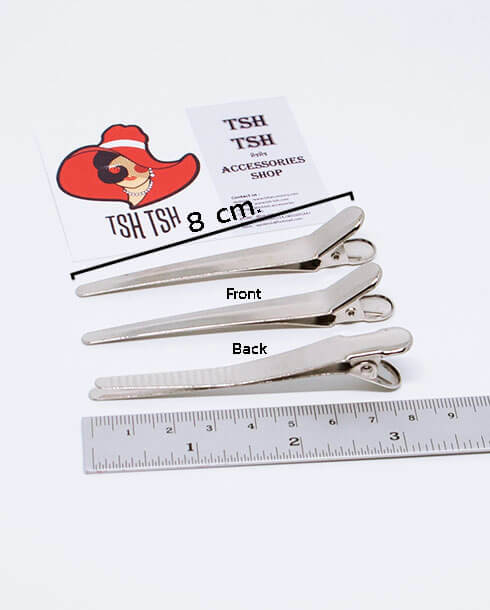 ปากเป็ดปากจระเข้ไม่มีฟัน 8 ซม. สีเงิน