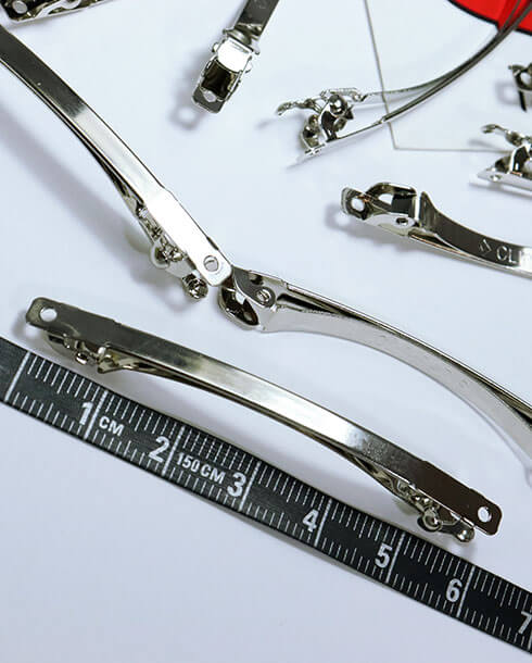 6.5 cm. Spring Hair Clip Paris Silver Color