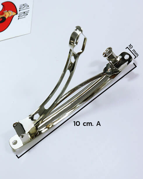 10 cm. Spring Hair Clip A Grade Silver Color