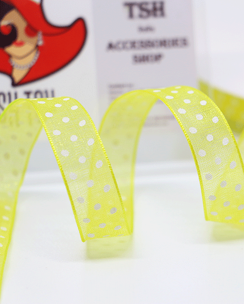 ริบบิ้นผ้าแก้ว, ริบบิ้นผ้าชีฟอง, ริบบิ้นผ้าโปร่ง, โบว์, ผูกกล่องของขวัญ, ผูกช่อดอกไม้, ผูกกระเช้า, โบว์พยาบาล, โบว์นักเรียน