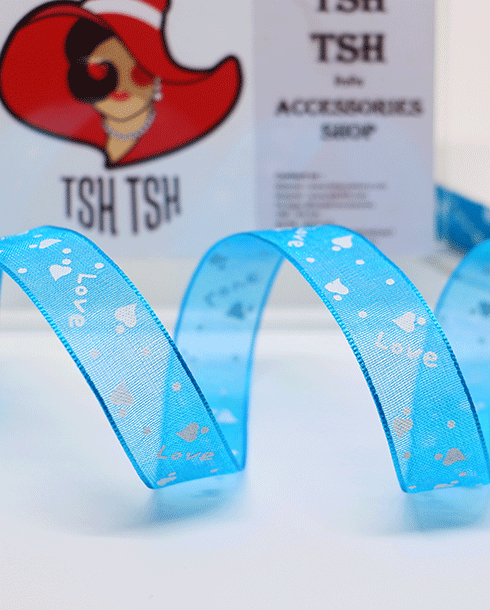 ริบบิ้นผ้าแก้ว, ริบบิ้นผ้าชีฟอง, ริบบิ้นผ้าโปร่ง, โบว์, ผูกกล่องของขวัญ, ผูกช่อดอกไม้, ผูกกระเช้า, โบว์พยาบาล, โบว์นักเรียน